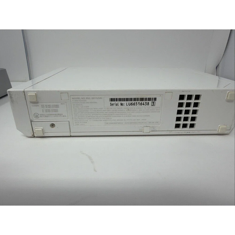 Nintendo Wii RVL-001 White Console Gamecube Compatibility Tested Works bundle